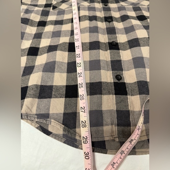 Harley Davidson Long Sleeve Flannel Shirt Black Gray Plaid Size Large - Picture 7 of 7